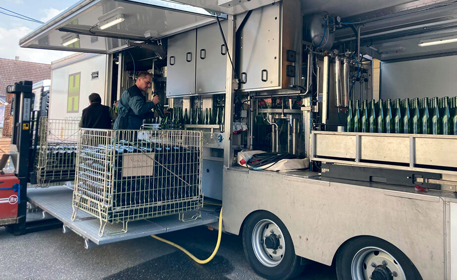 Embouteillage mobile haute cadence